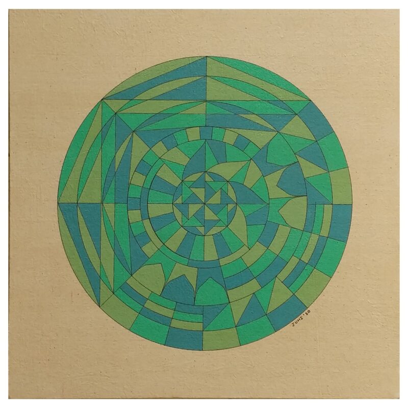artwork, original art, wall art, acrylic painting, green, mandala, patterns, shapes